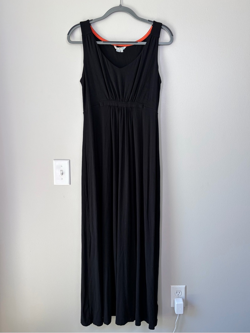 Boden Black Jersey Knit Sleeveless Maxi Dress Closet Staples Travel Vacation